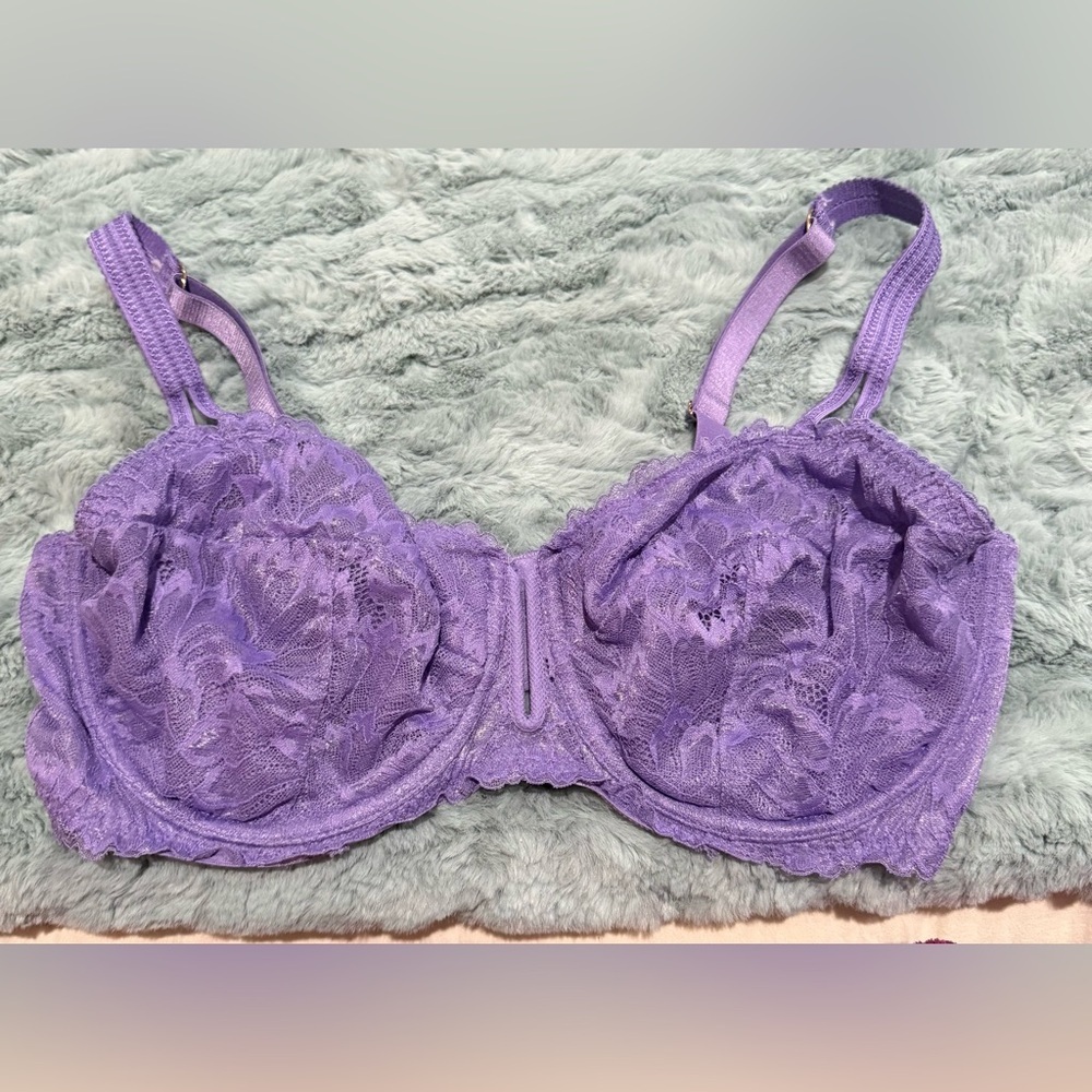 Auden Purple Lace Underwire Bra 38DD NWOT